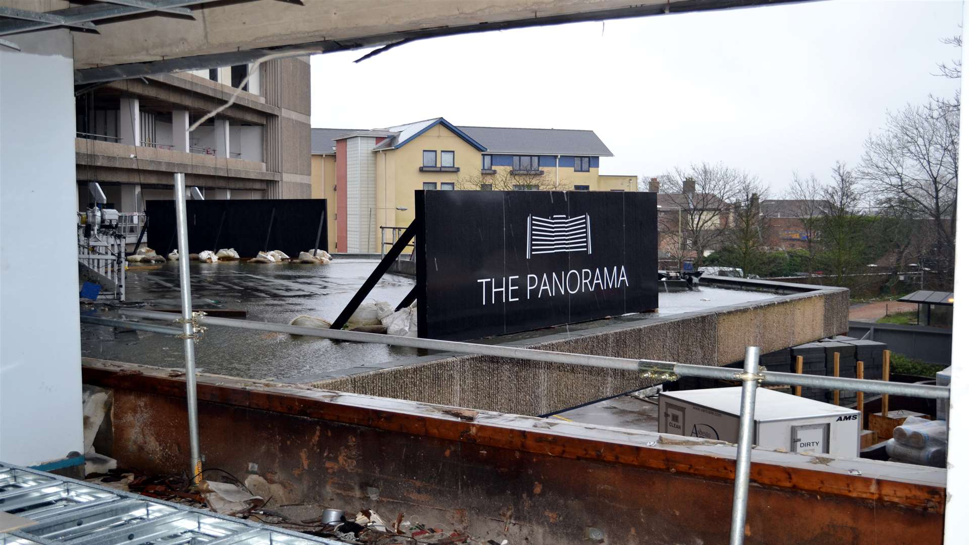 Work inside the Panorama building in February 2014. Courtesy of Steve Salter
