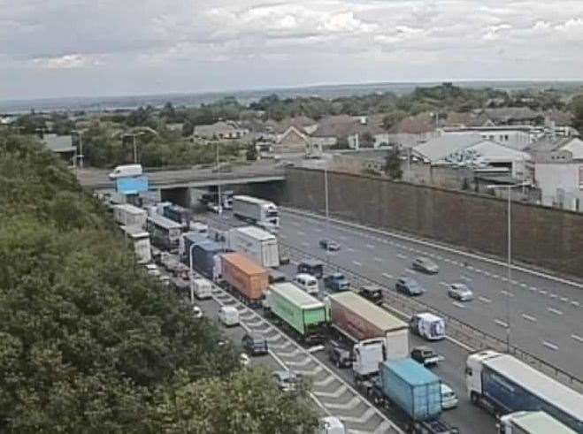 There were 50-minute delays at the Dartford Crossing. Picture: National Highways