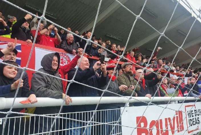 Chatham Town fans have turned out in big numbers at the Bauvill Stadium