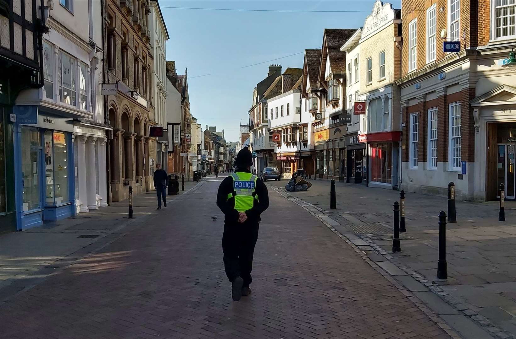 A man was arrested in The Parade, Canterbury. Stock image