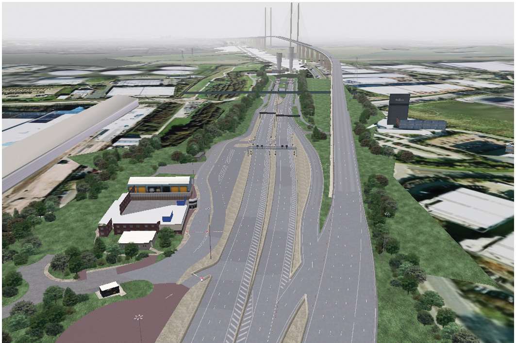 How the Dartford crossing will look once the toll booths are removed