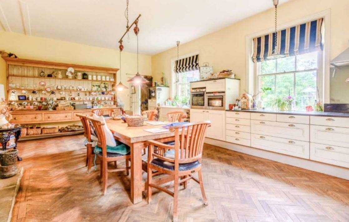 The farmhouse style kitchen has all mod cons at the Deanery in Chartham, near Canterbury. Picture: Strutt & Parker