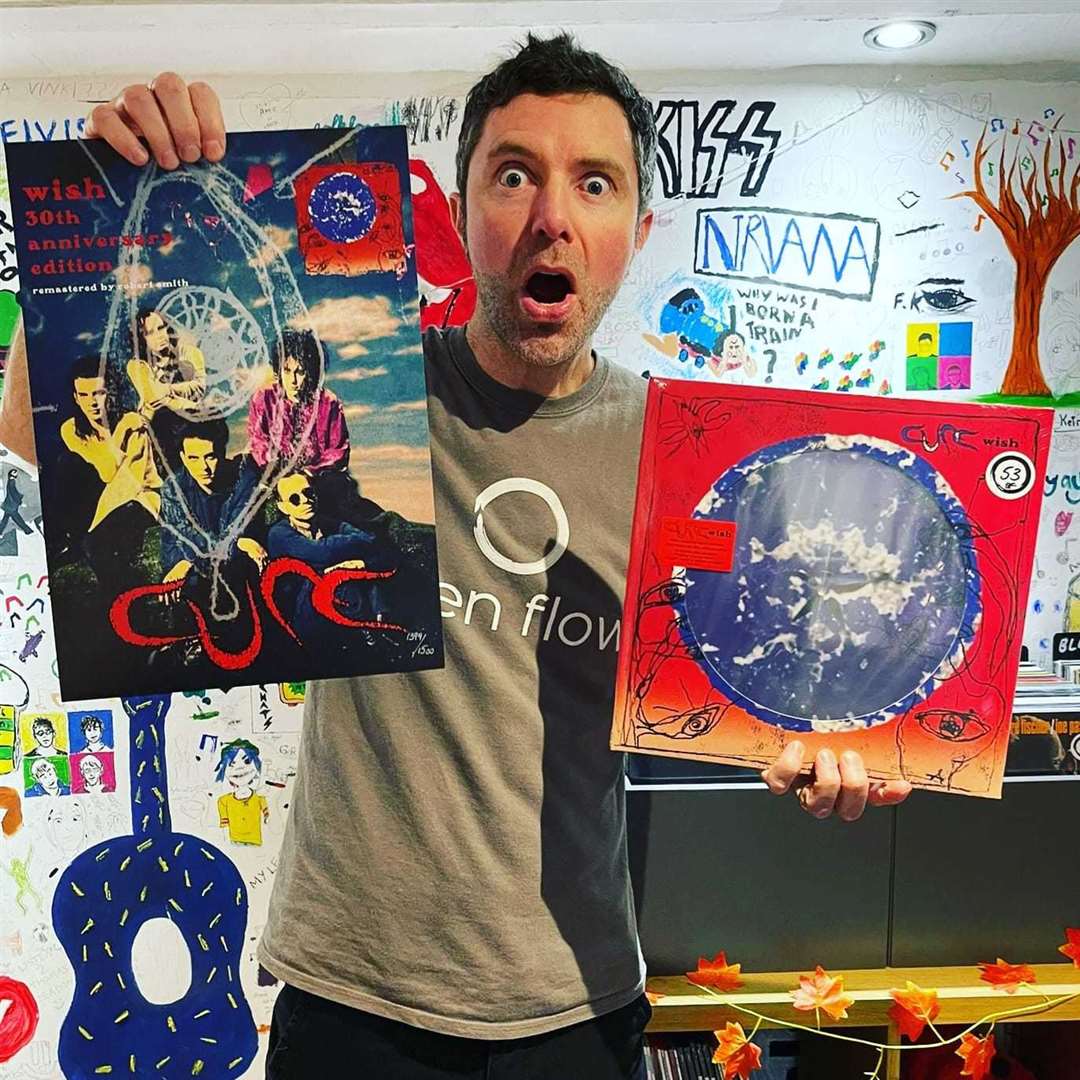 Owner Matthew Lord with some of his records on offer