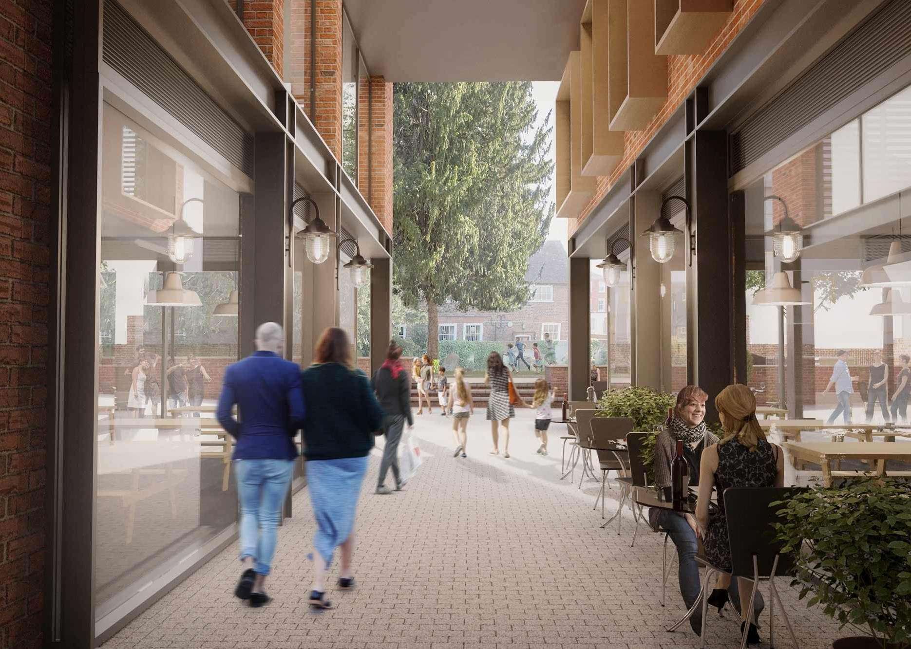 People will be able to enjoy shops and cafes on the site. Pic: The Setha Group