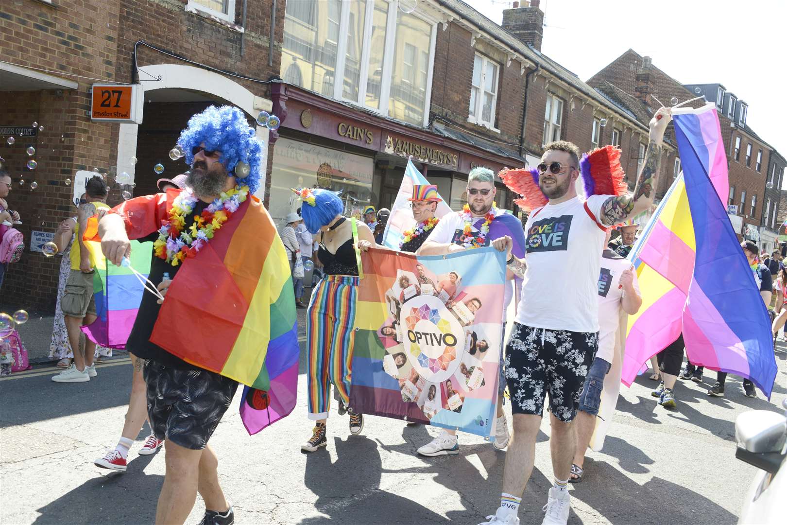 Hundreds of people took part in the parade. Picture: Paul Amos