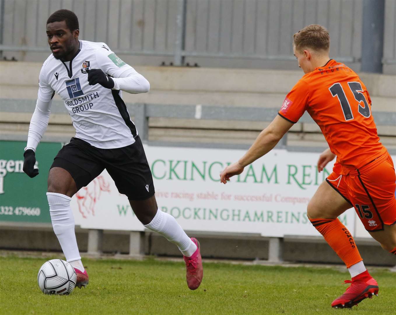 Dartford midfielder Jacob Berkeley-Agyepong on the ball. Picture: Andy Jones (42745512)