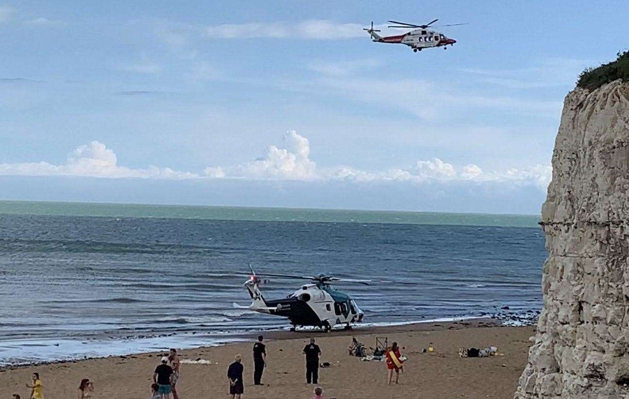 The woman has been airlifted to a London hospital. Picture: Alexandra Dervan/ Twitter @thealexed