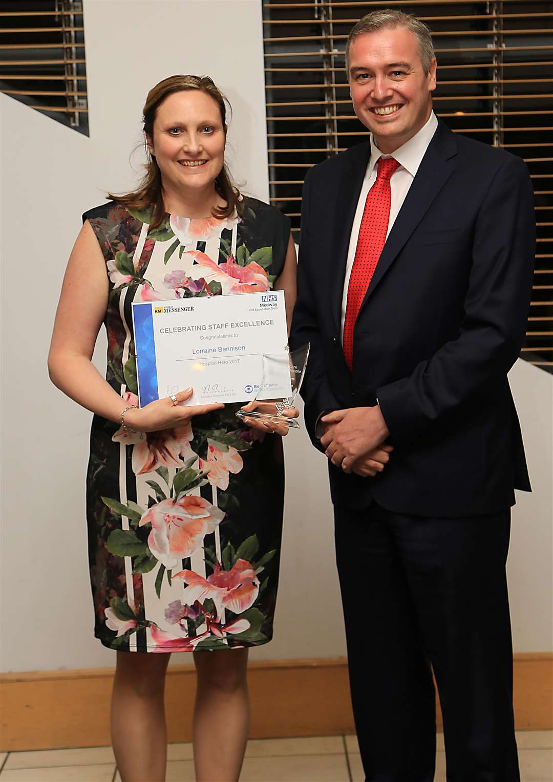 Lorraine Bennison was named Hospital Hero at the Medway Maritime Hospital awards.