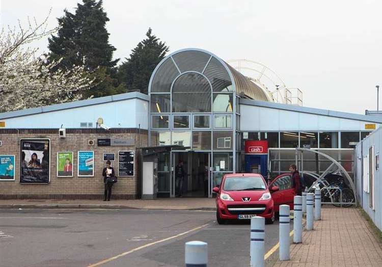 Rainham railway station. Stock image