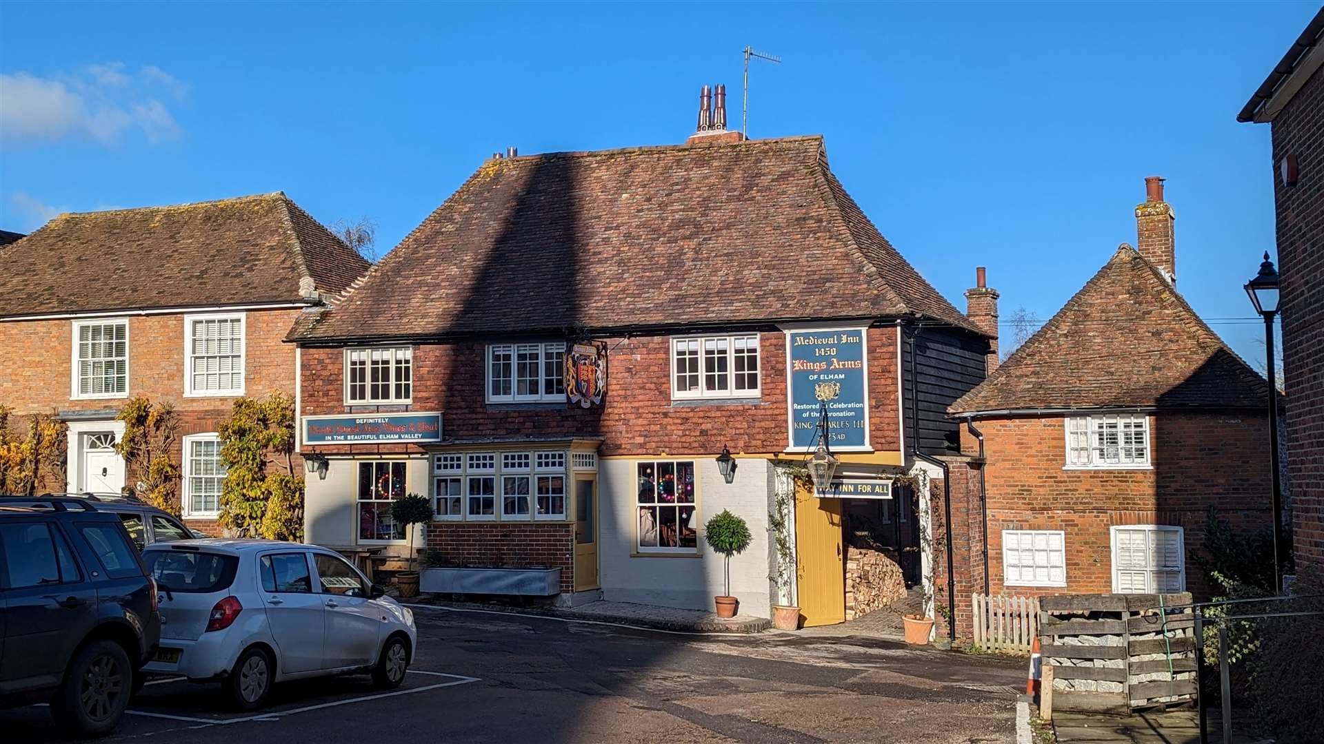The Kings Arms in Elham was the destination on our walk through the local countryside