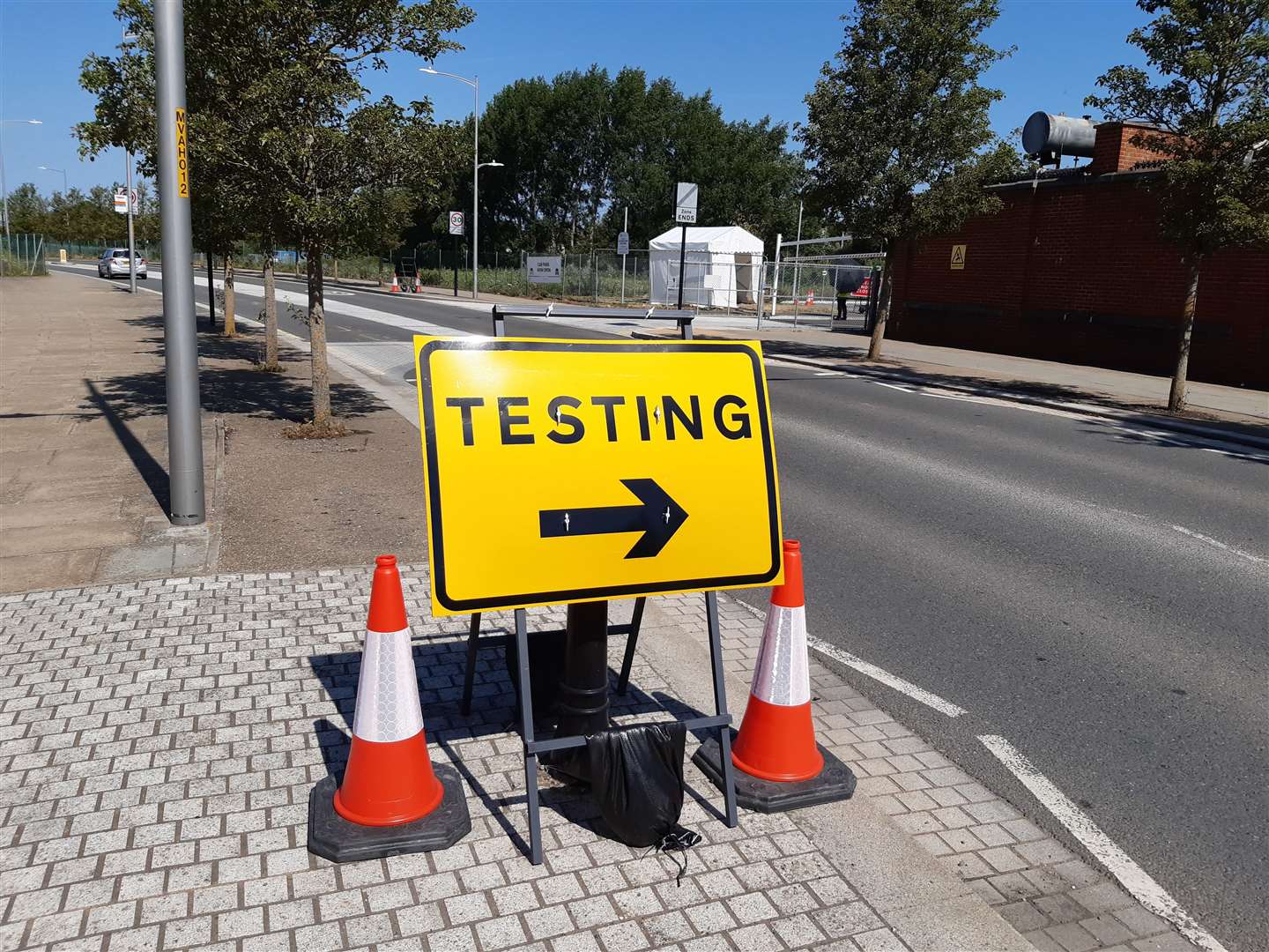 You can only go to a testing site if you have an appointment at a site, like the one here in Ashford. Stock picture