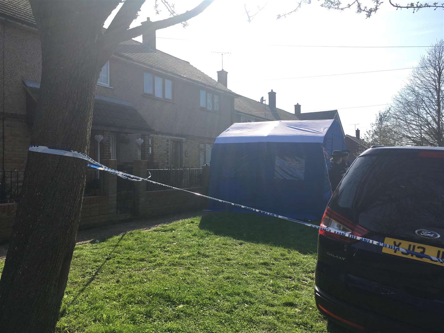 The house in Warren Wood Road was cordoned off by police. (1563139)