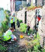 Volunteers from Pipeline at work on clearing an alleyway off Trinity Square in Margate as part of the latest Operation Cleansweep.