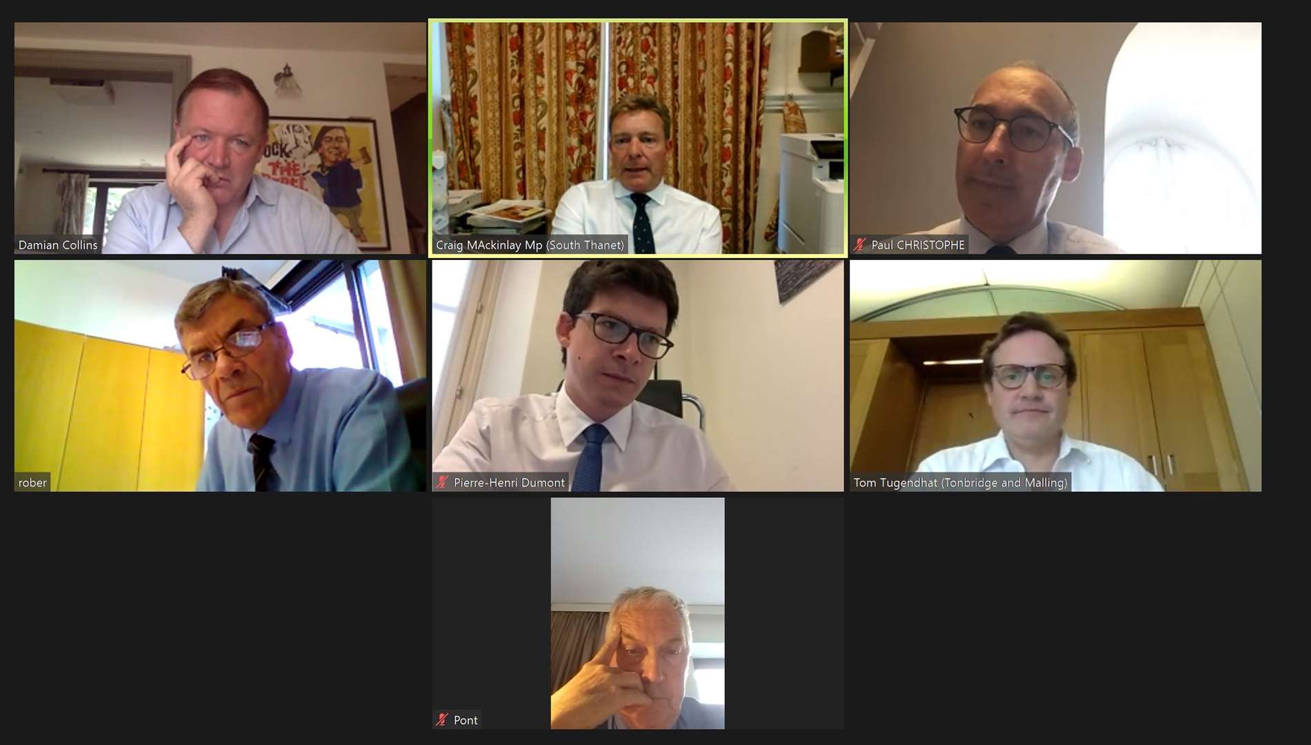 Kent MPs opened discussions with French politicians on cross Channel issues via Zoom