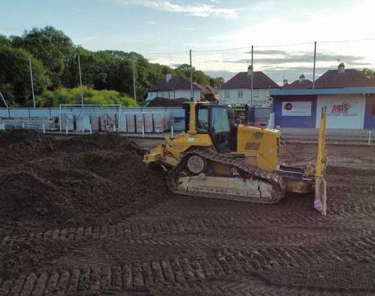 Bosses from Herne Bay FC expect the scheme to be completed next month. Picture: Herne Bay FC/Instagram (57793795)