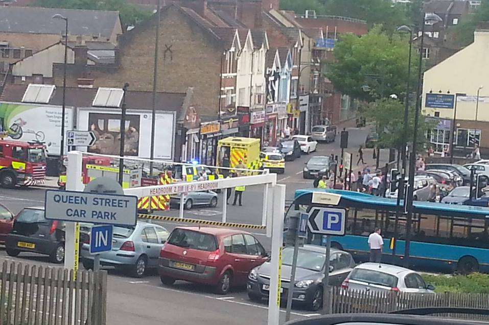 The scene of the accident near Halfords. Picture: Kelly Longman.