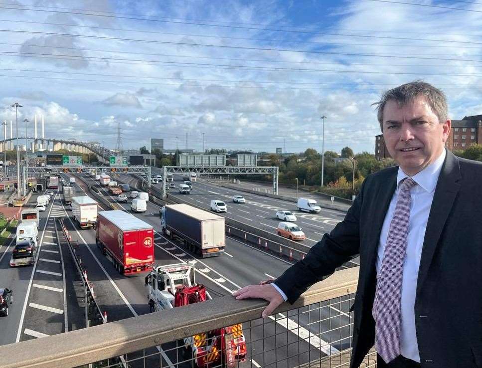 Dartford MP Gareth Johnson believes the Lower Thames Crossing will help solve the congestion problems at the Dartford Crossing, pictured.