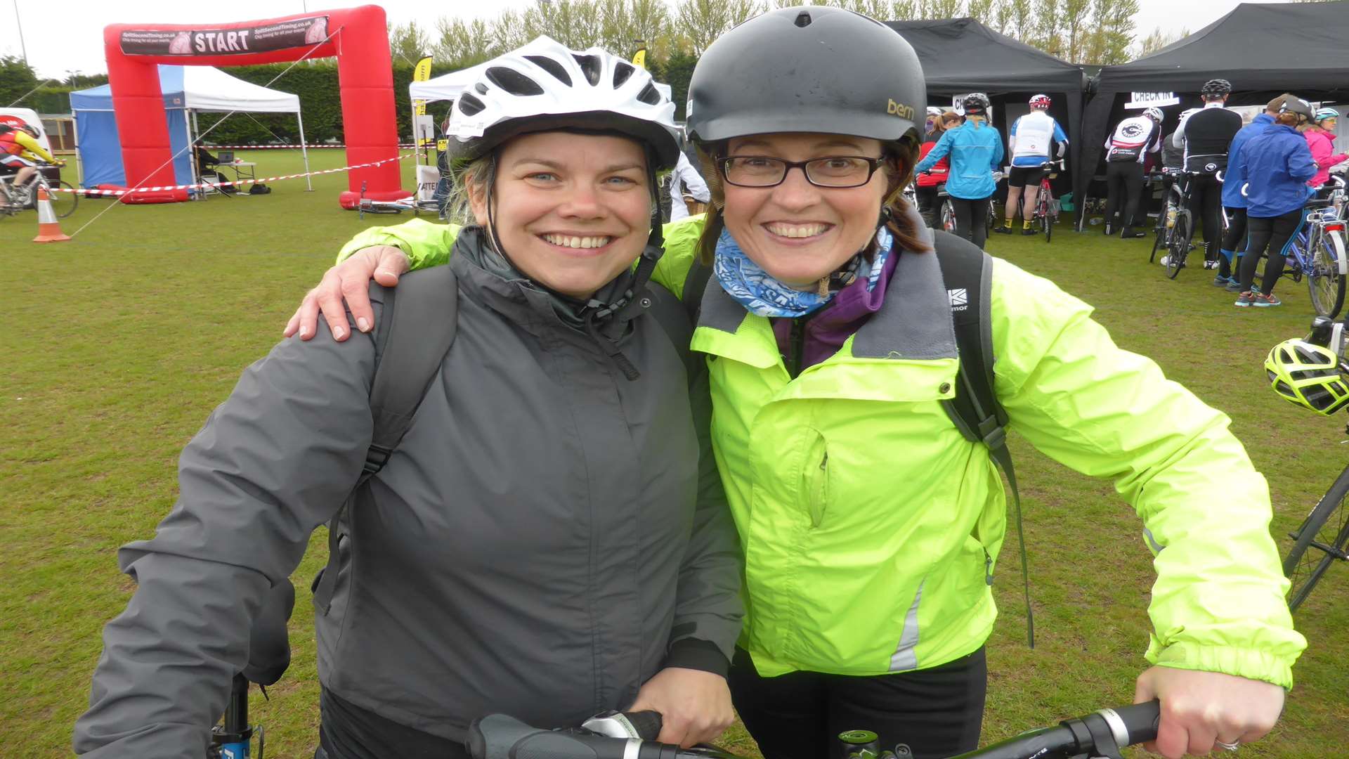 Fiona Pender of Rainham and Catherine Price of Rochester completed the 50km route of the KM Big Bike Ride 2015 in aid of the charity Medway Asthma Self Help (MASH).