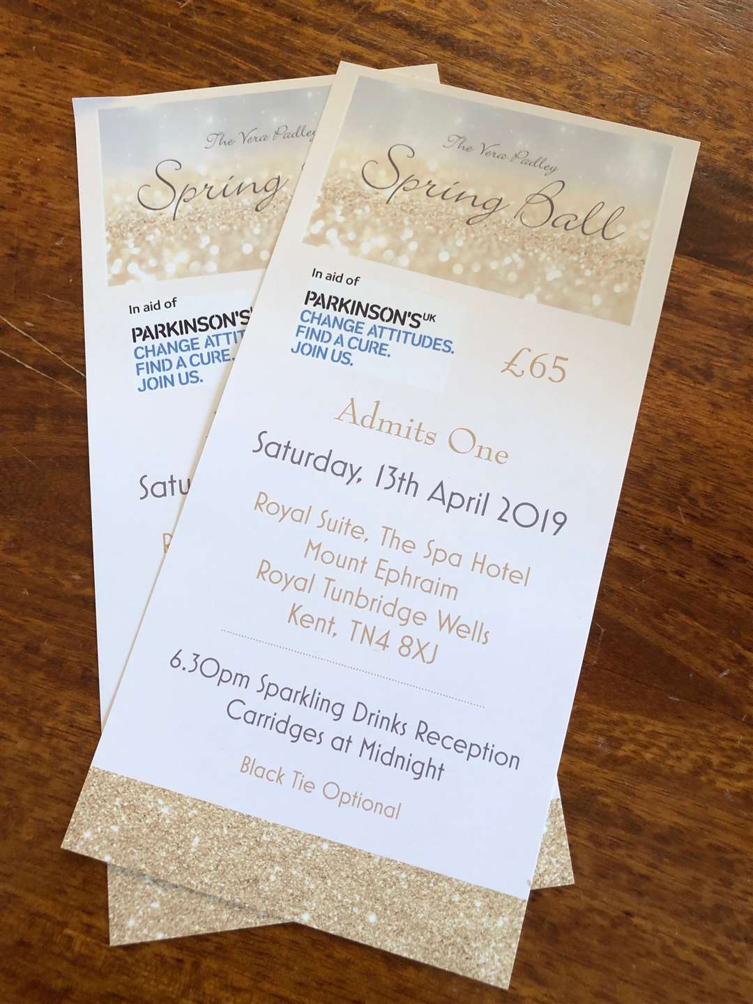 A pair of tickets on offer to glittering ball