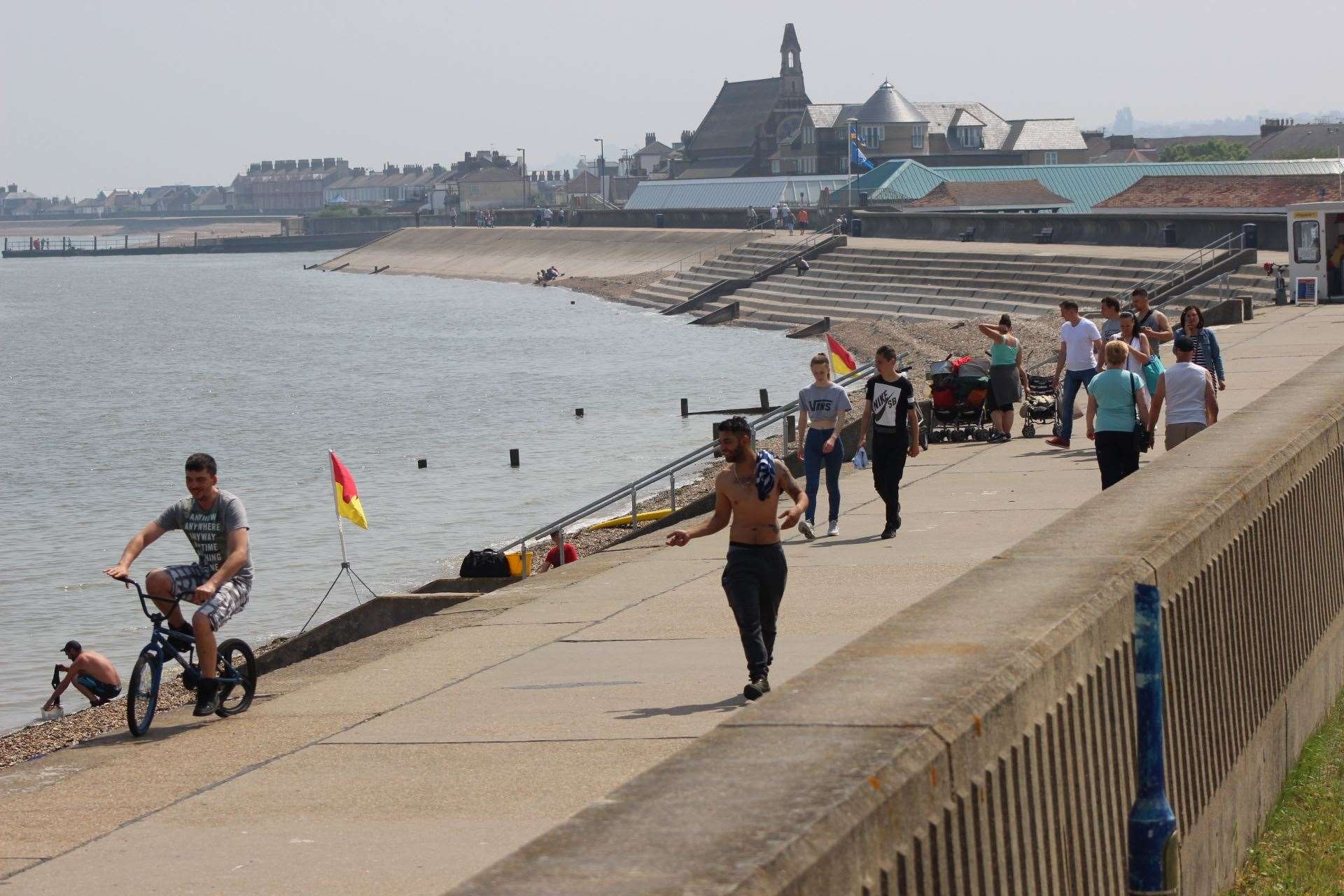 Blue Flag beach at Sheerness. Stock photo