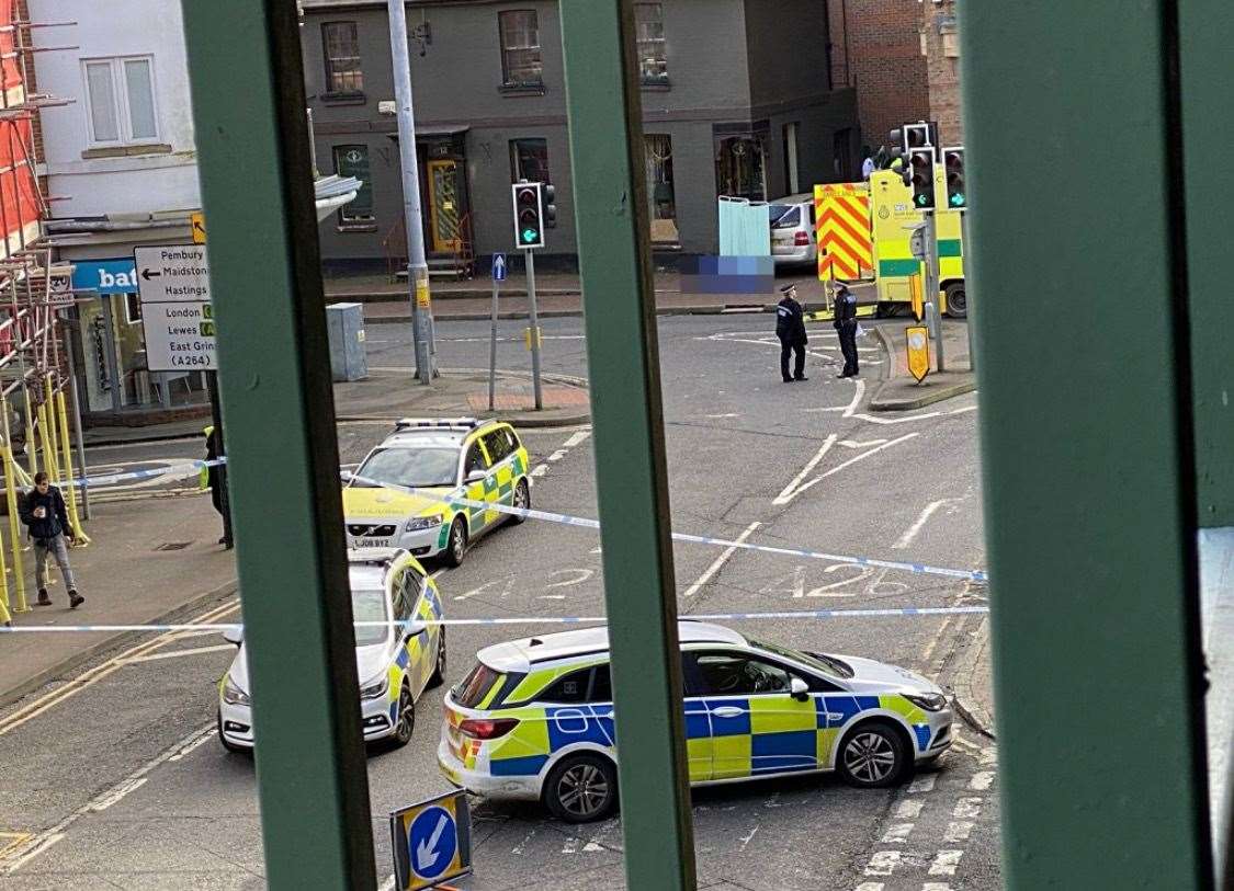 The man fell from Royal Victoria Place shopping centre
