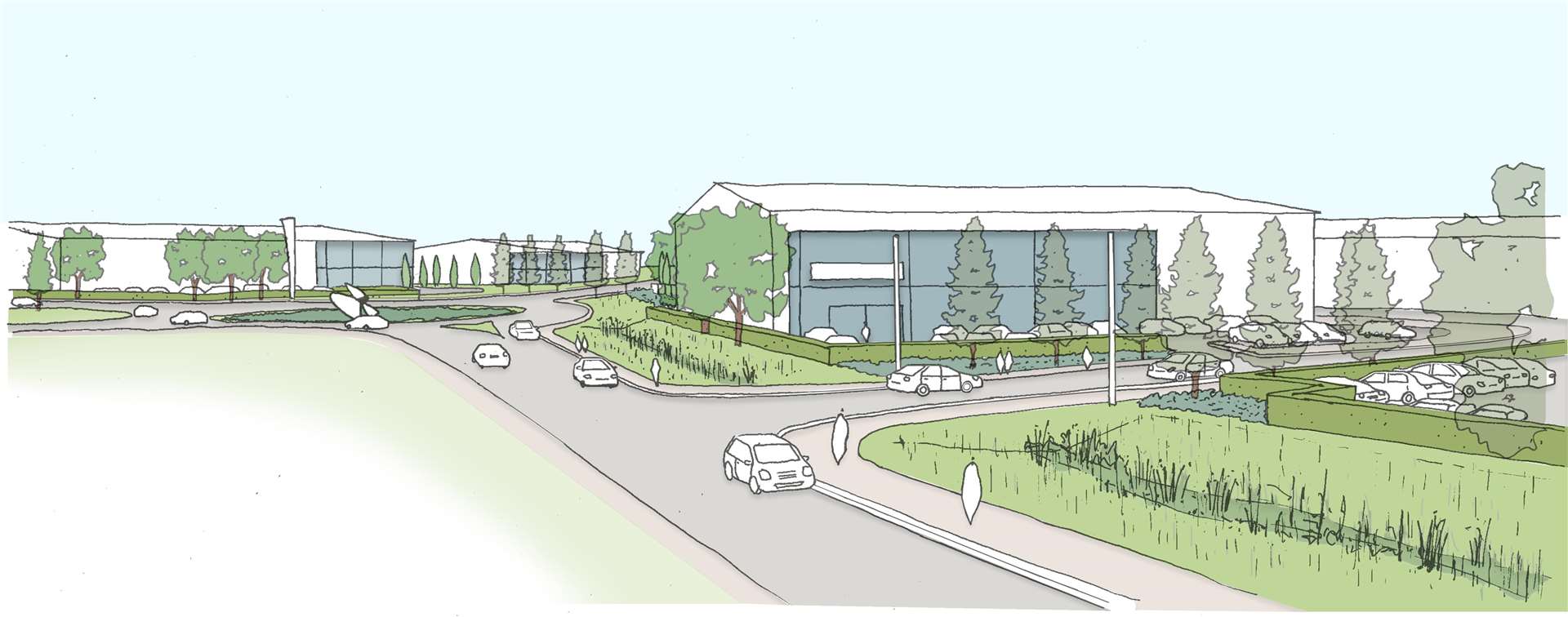 Artists impressions of the site