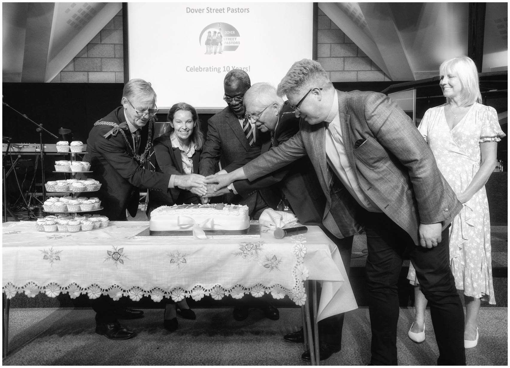 The cake cutting for the anniversary celebration. Picture by Marie McMonagle