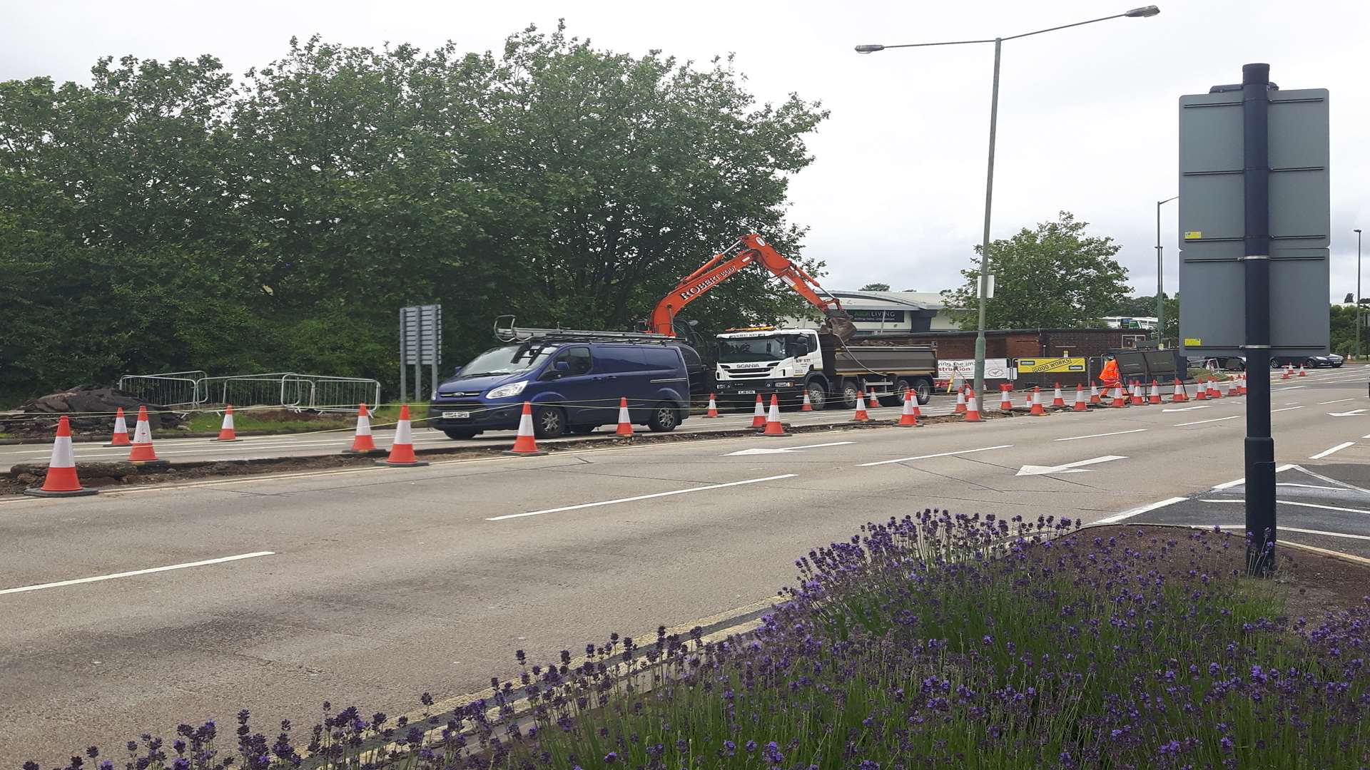 Lane closures came into force on Monday