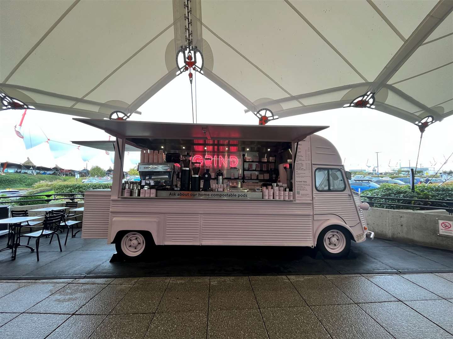 London-based coffee brand Grind Coffee has opened inside a food truck opposite M&S