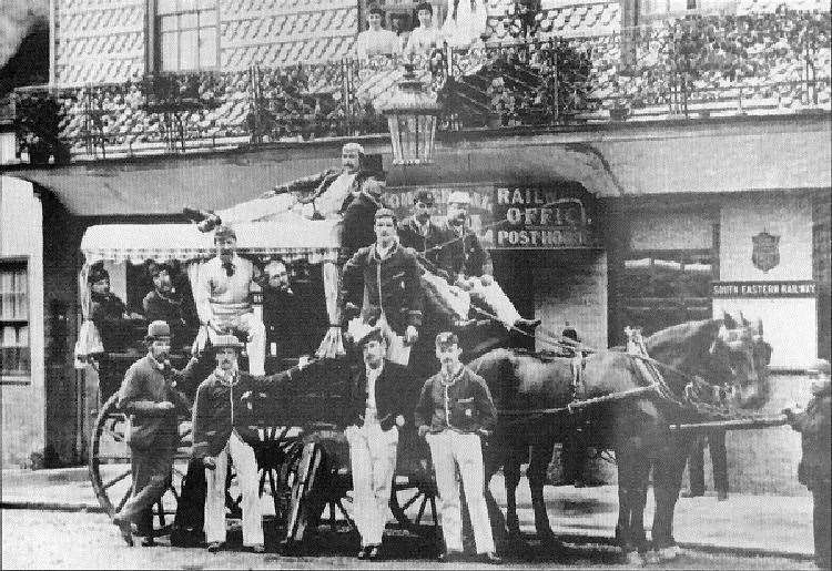 Picture taken outside The George in Cranbrook in 1890. Picture: dover-kent.com