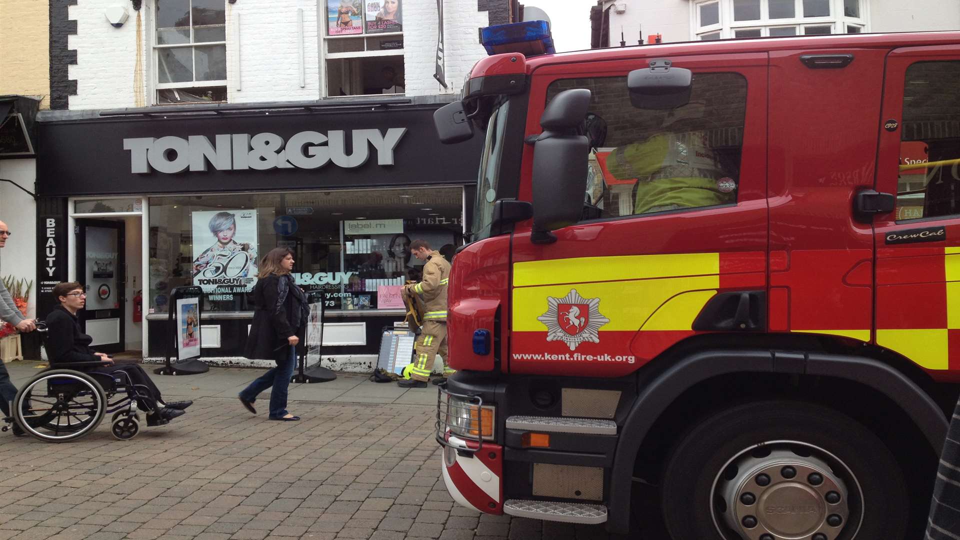 Fire crews at Toni and Guy in Earl Street, Maidstone