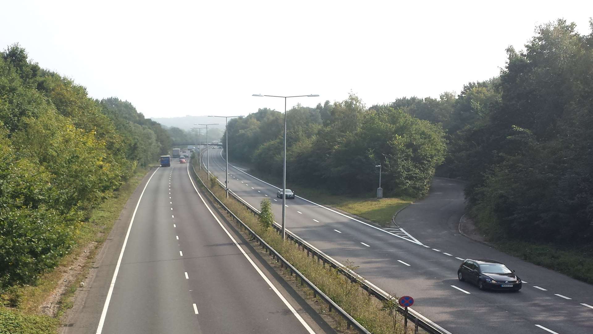 A crash is blocking the A2 near the Gate Services between Canterbury and Faversham.