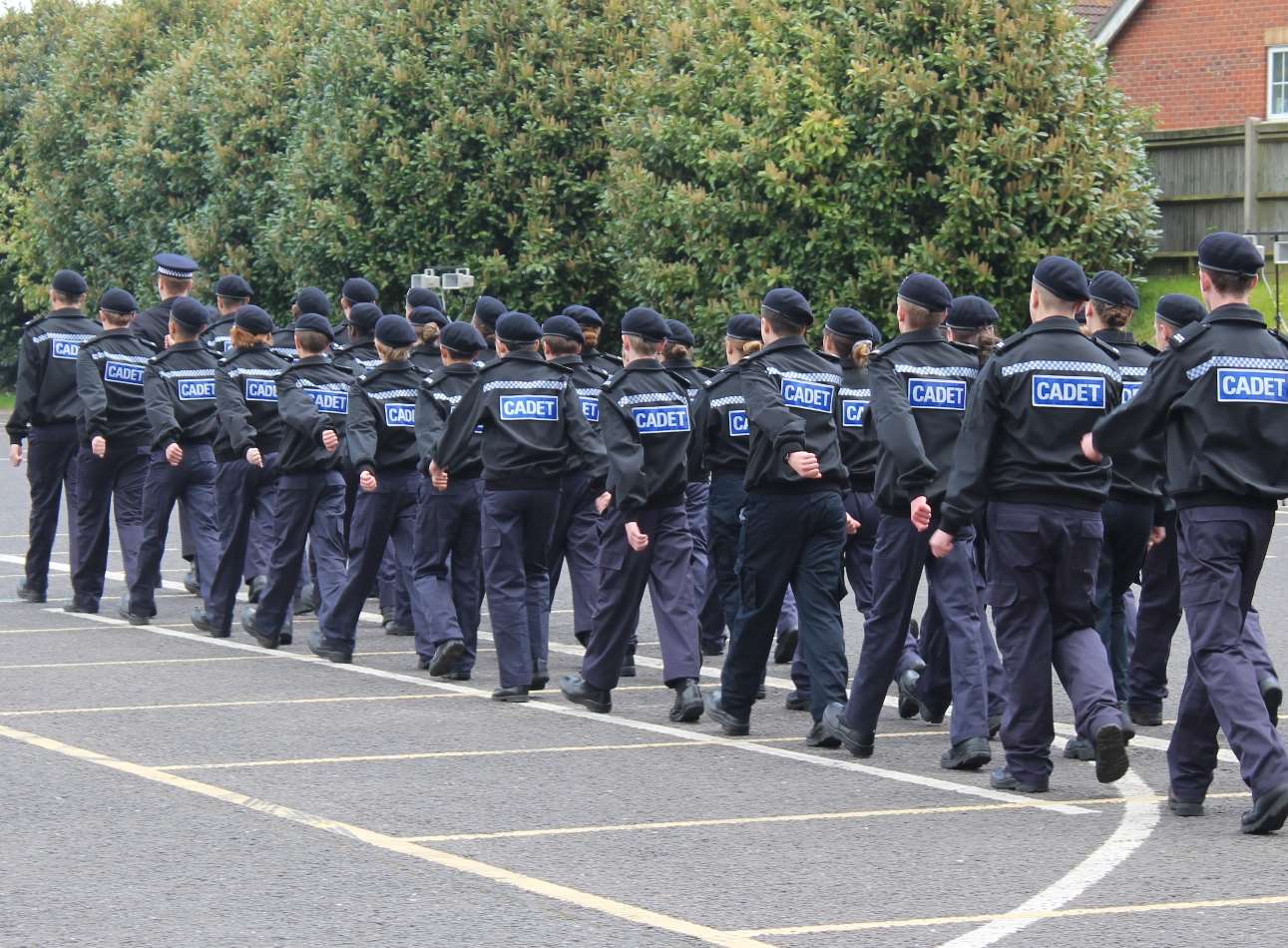 The Cadets march at the beginning of their passing out ceremony. Picture: Kent Police