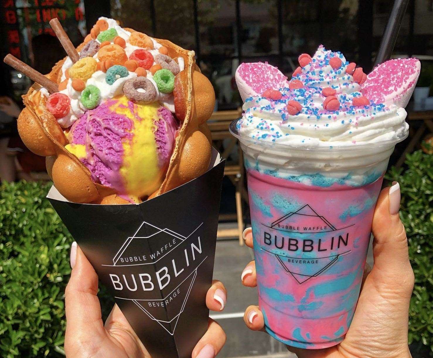 Some of the products Bubblin offer. Picture: @bubblinwaffle/Instagram