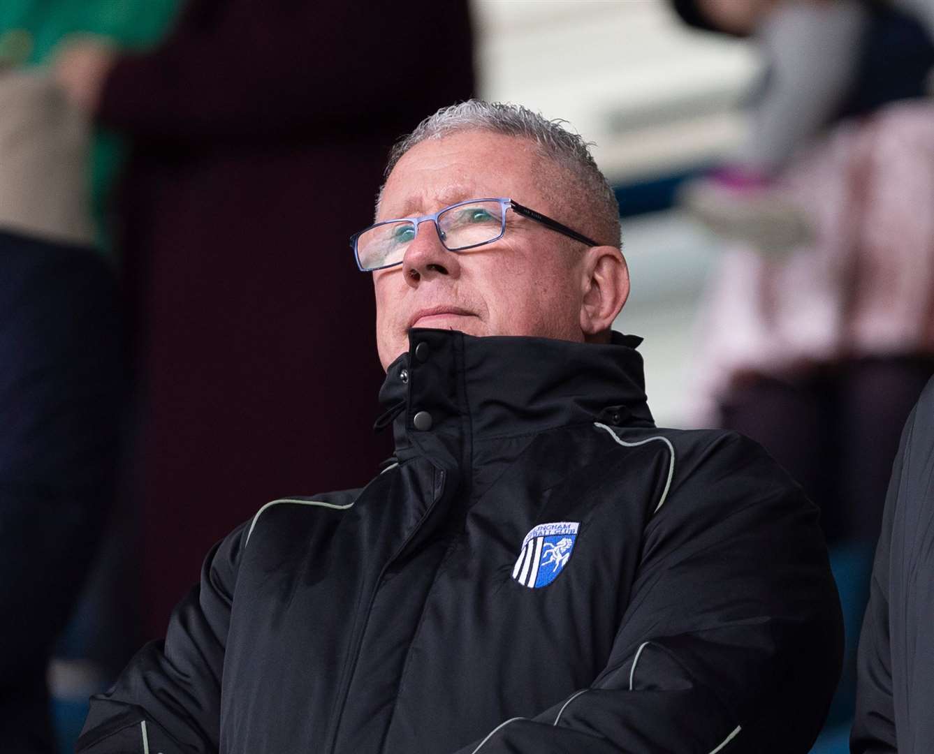Paul Scally watches the Charlton game at Priestfield Picture: Ady Kerry