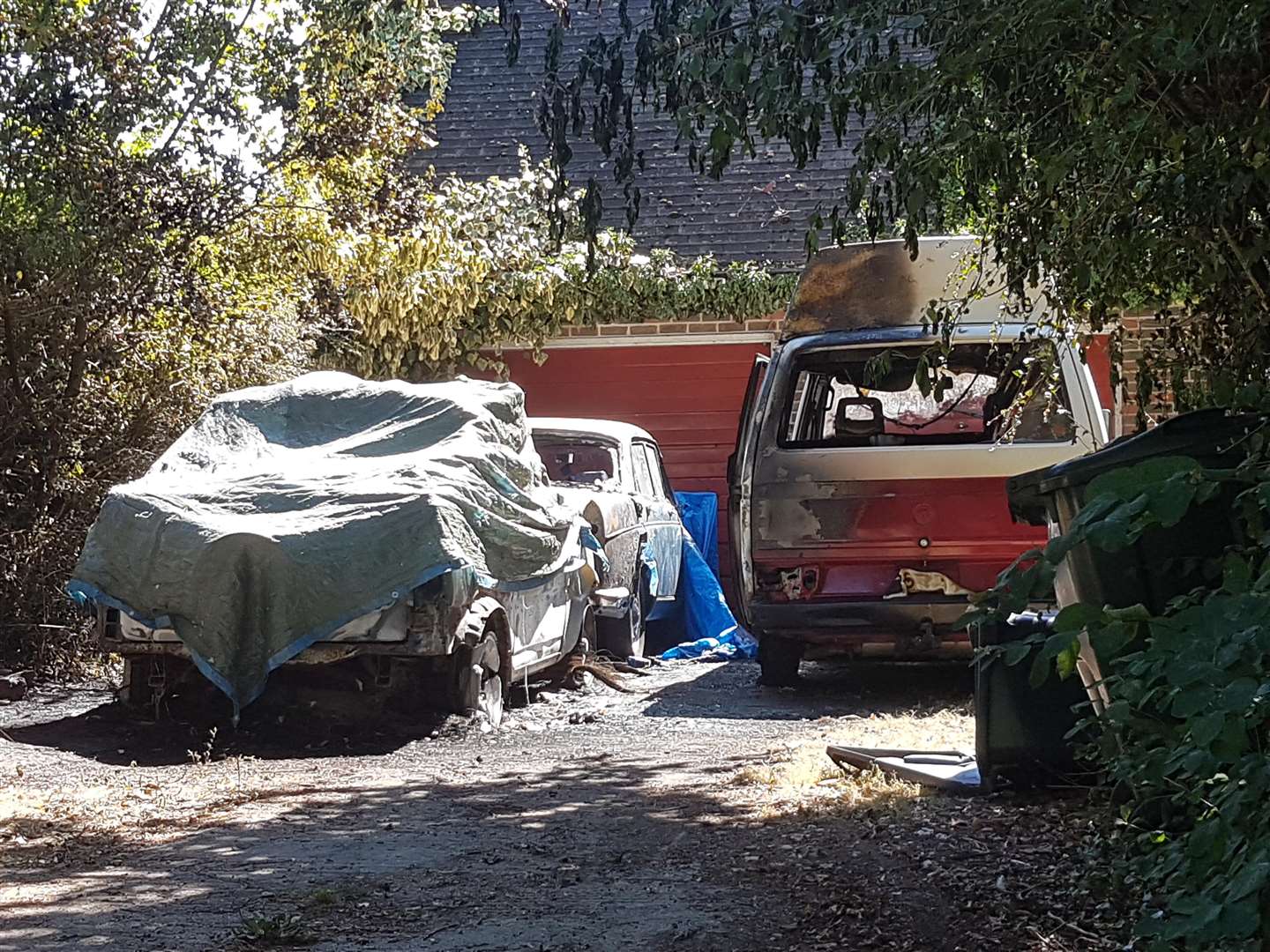 Three cars at one property have been gutted