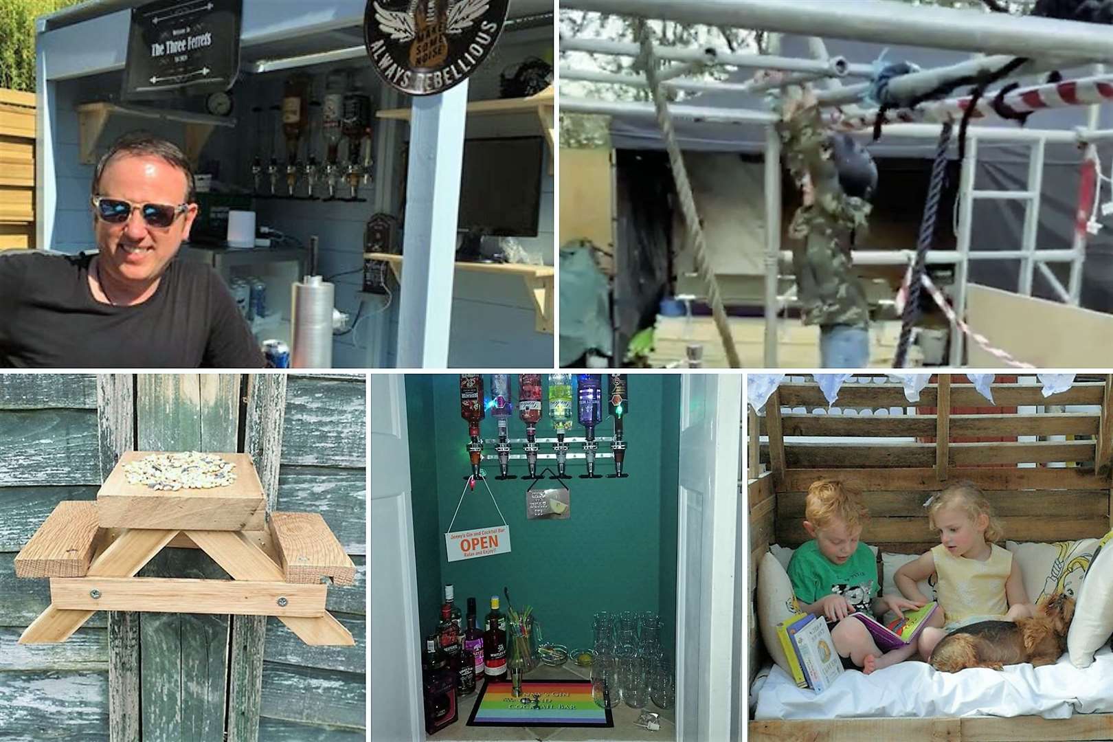 From a homemade 'pub' to a back garden assault course, people in Kent have taken DIY to a new level during lockdown
