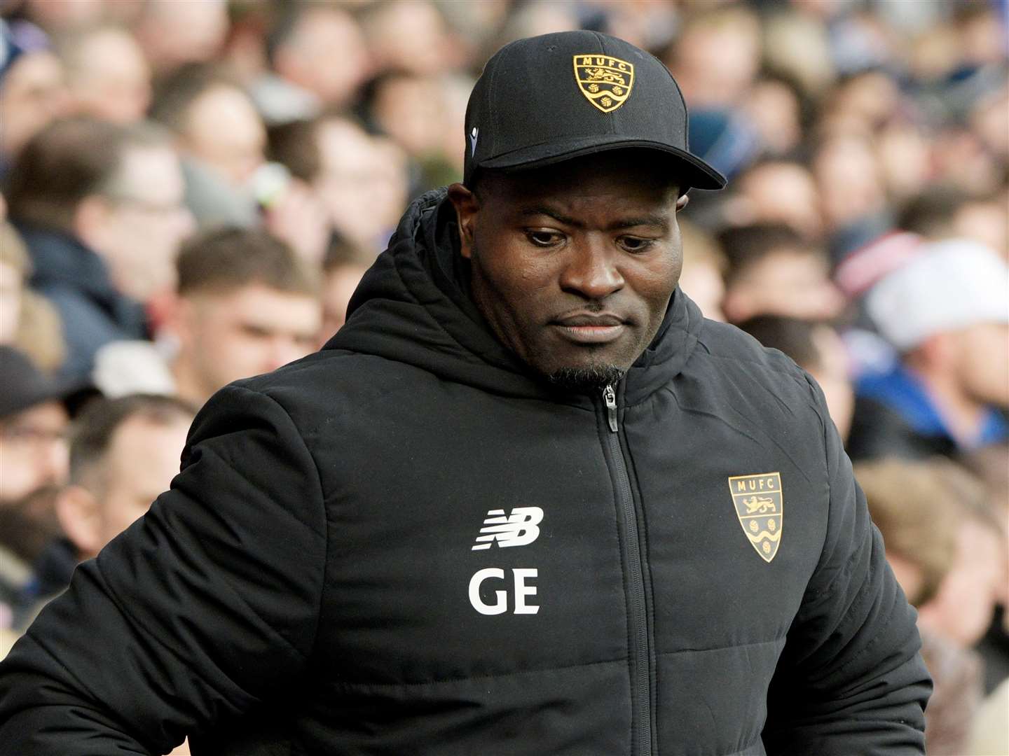 Maidstone manager George Elokobi. Picture: Barry Goodwin