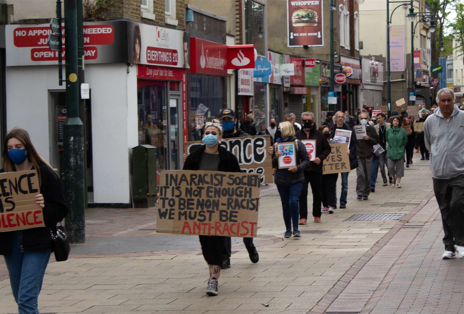 Hundreds demonstrated in Chatham on Saturday. Picture: Ryan Armour