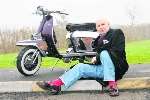 Mod Larry with his beloved scooter