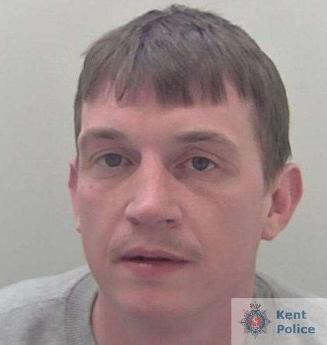 Paul Appleford, 35, of Brunswick Walk, Gravesend, admitted robbery and perverting the course of justice. He was jailed for six years. Picture: Kent Police