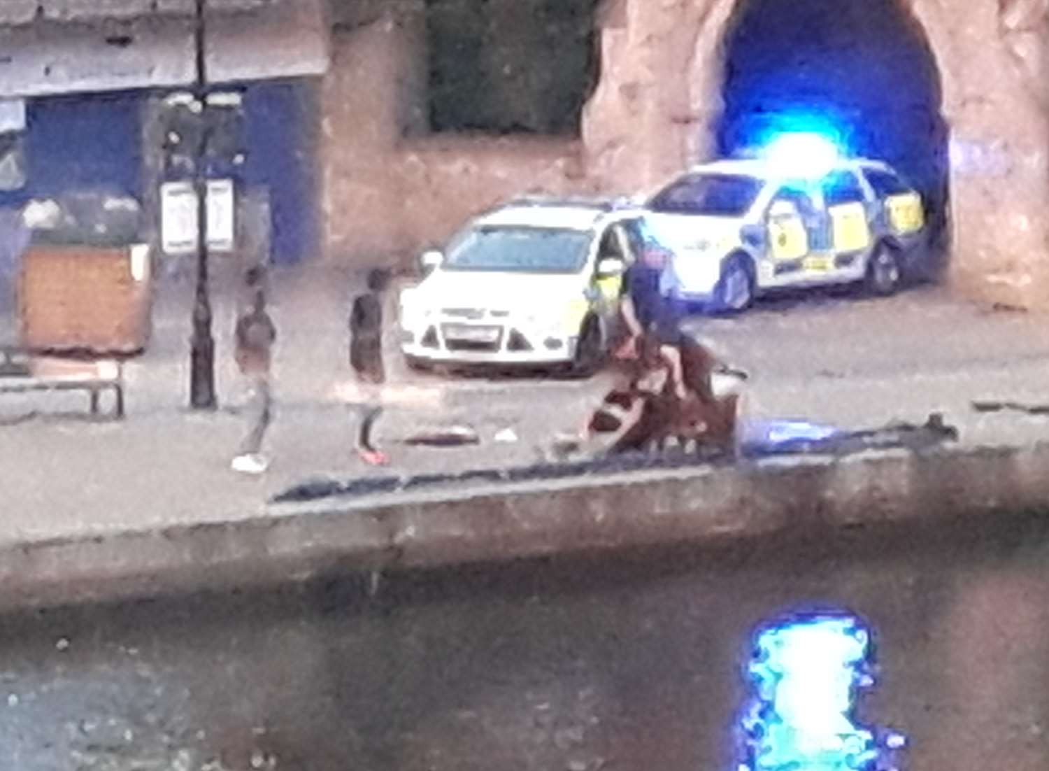 Police helped with the rescue