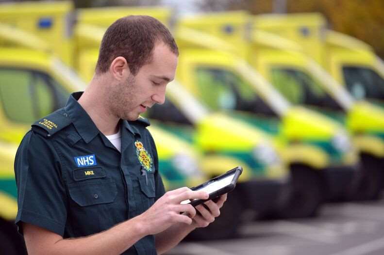 Paramedic Mike Earl was one of the first paramedics to use the iPad
