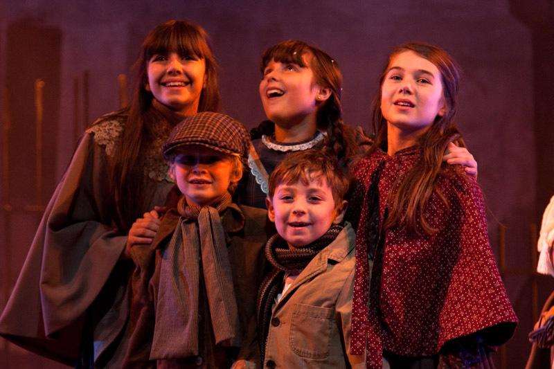 Young actors in A Christmas Carol