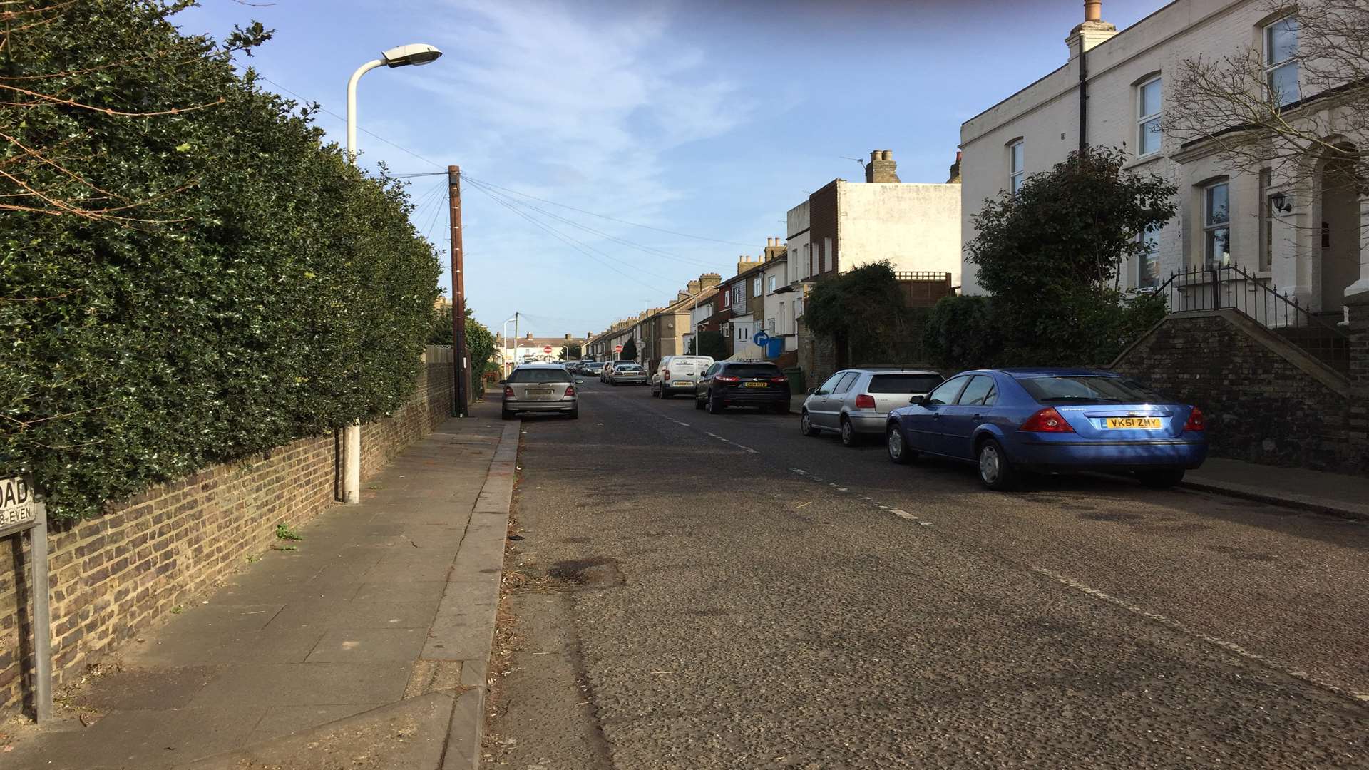 Harold Road where a man was seen lying in the street