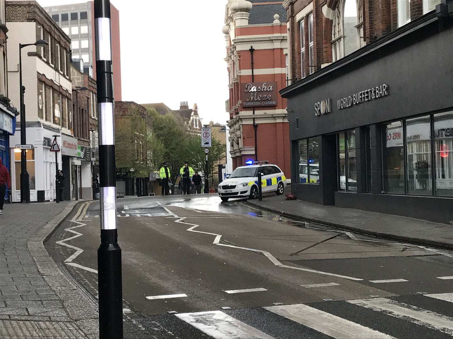 Police officers were in Chatham High Street after reports of a fire (8265816). Photo: Ronnie Warwick