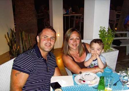 The Bradbrook family with their second son, Luca