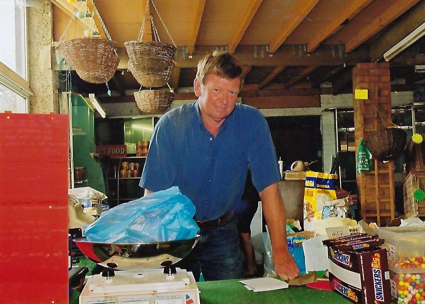 John Fowle in his farm shop