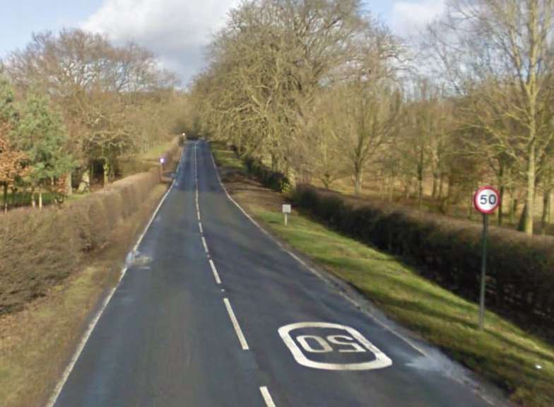 The crash happened on Stumble Hill in Shipbourne