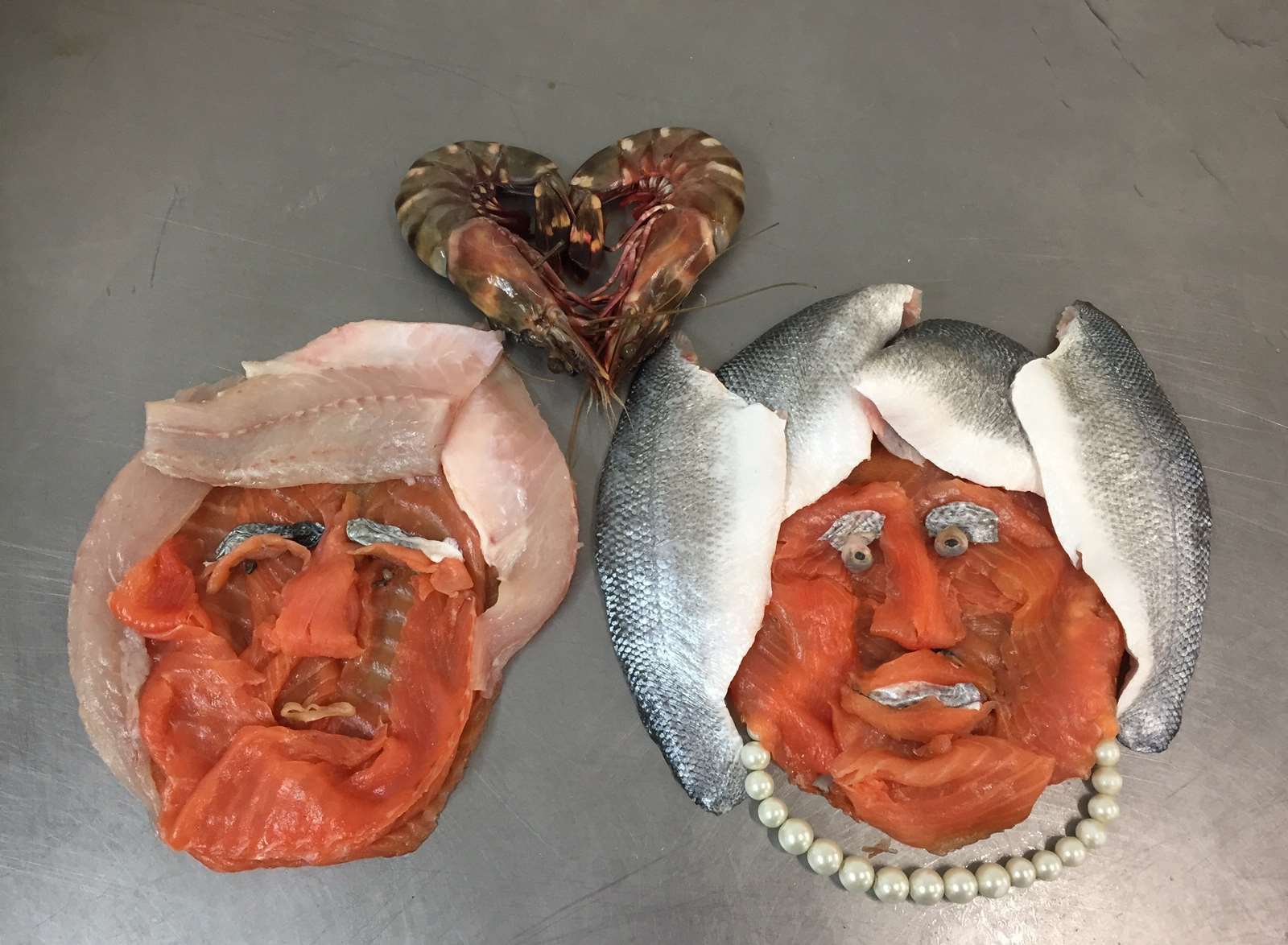 Donald Trump and Theresa May's 'special relationship' has been made out of fish. Picture: Terry Noakes